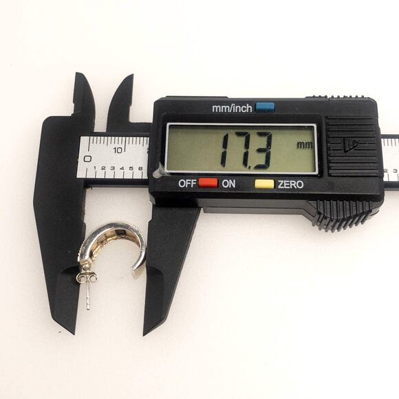 Sterling Silver Onyx & Mother of Pearl Marcasite Hoop Earrings 925 - Picture 10 of 11